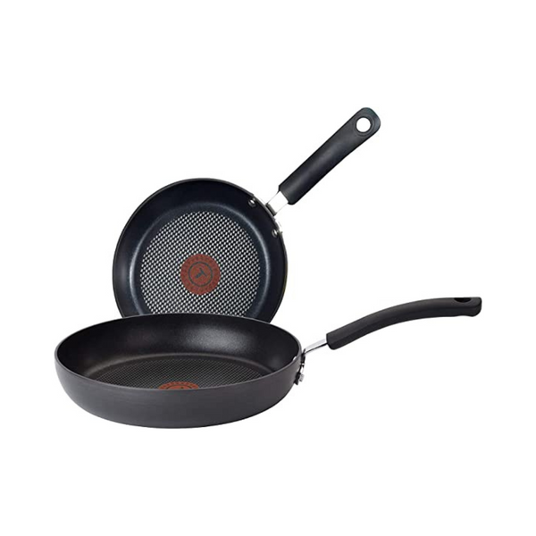 T-fal Ultimate Hard Anodized 2-Piece Scratch Resistant Titanium Nonstick Thermo-Spot Cookware Set