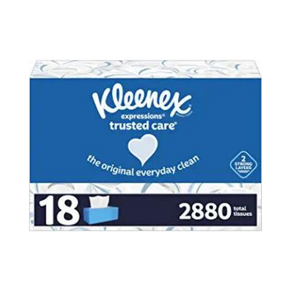 18 cajas de pañuelos kleenex