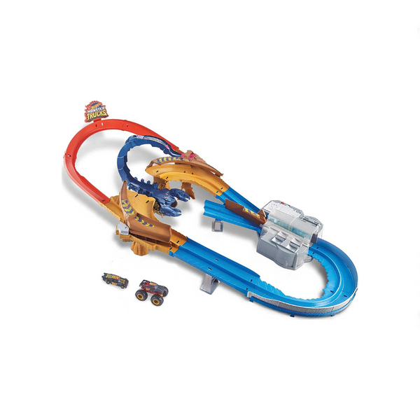 Hot Wheels Monster Trucks Scorpion Raceway Boosted Set with Monster Truck