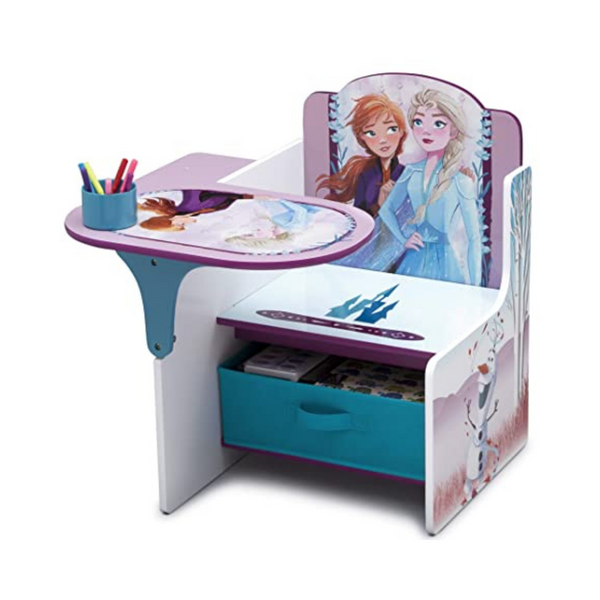 Delta Children Chair Desk with Storage Bin, Disney Frozen II