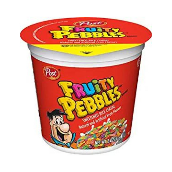 12 Pack Of Post Fruity Pebbles Individual Cereal Cups To Go