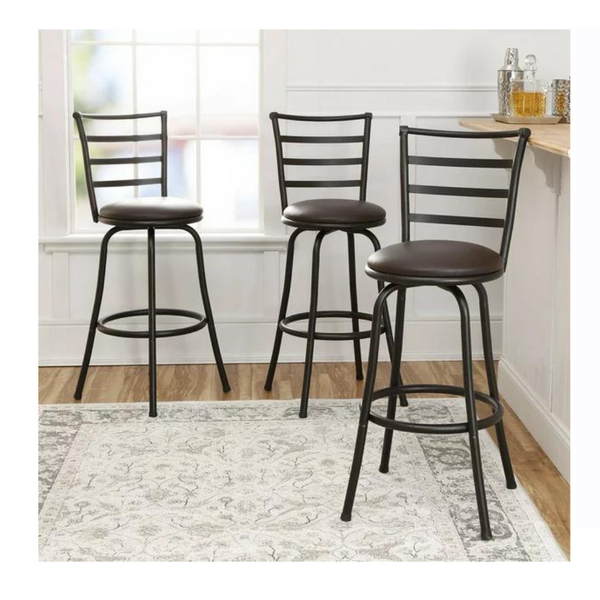 Set of 3 Swivel Barstools (2 Colors)