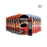 Nescafe Clasico, Dark Roast Instant Coffee, 12 boxes (84 packets)