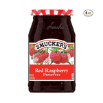 Pack of 4 Smucker’s Red Raspberry Preserves