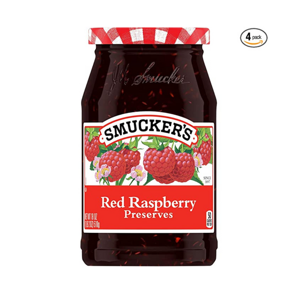 Pack de 4 conservas de frambuesa roja Smucker's