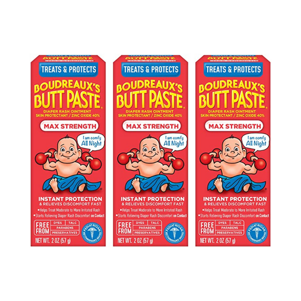 3Pack Boudreaux's Butt Paste Maximum Strength Diaper Rash Cream PzDeals