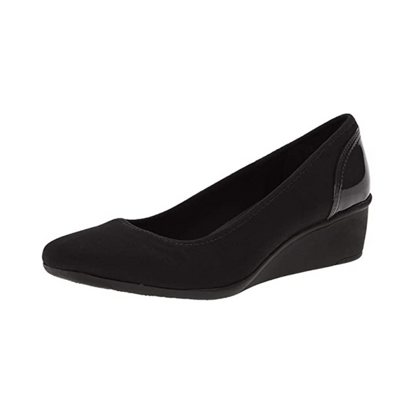 Anne Klein Sport Zapatos de tacón con cuña Wisher de tela para mujer