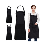 Pack of 3 Cotton Adjustable Aprons with 2 Pockets