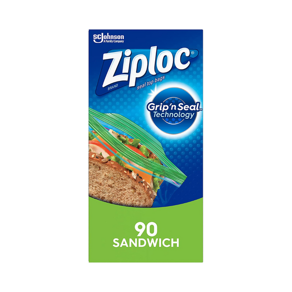 2 Packs of Ziploc Sandwich Bags for On the Go Freshness, Grip ‘n Seal Technology