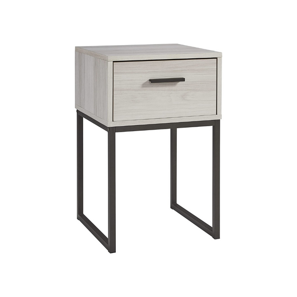Signature Design by Ashley Socalle Modern Industrial Nightstand, Natural Beige