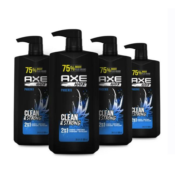 4 botellas de champú y acondicionador 2 en 1 AX Hair Phoenix