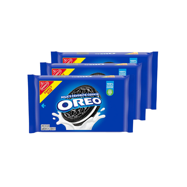 OREO Chocolate Sandwich Cookies, Family Size 3 Packs