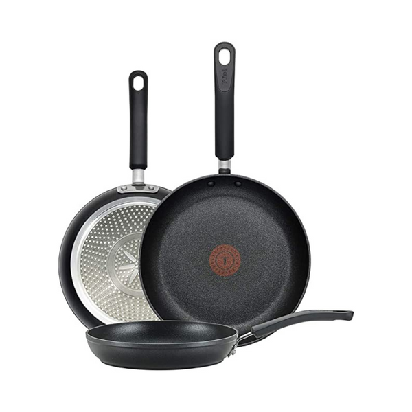 T-fal Professional Total Nonstick Thermo-Spot Heat Indicator 3-Piece Fry Pan Cookware Set