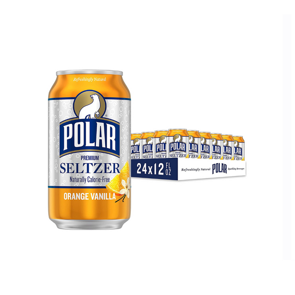 24 Cans Of Orange Vanilla Polar Seltzer