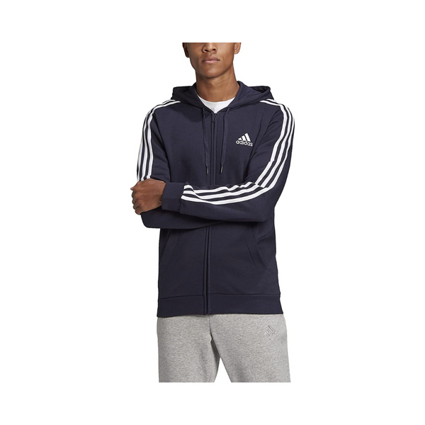 adidas Men’s Essentials Fleece 3-Stripes Full-Zip Hoodie