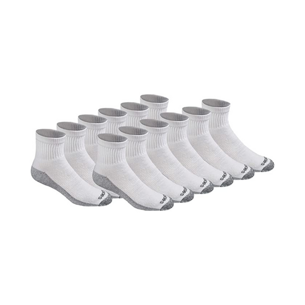 12 Pairs of Dickies Men’s Dri-Tech Moisture Control Quarter Socks
