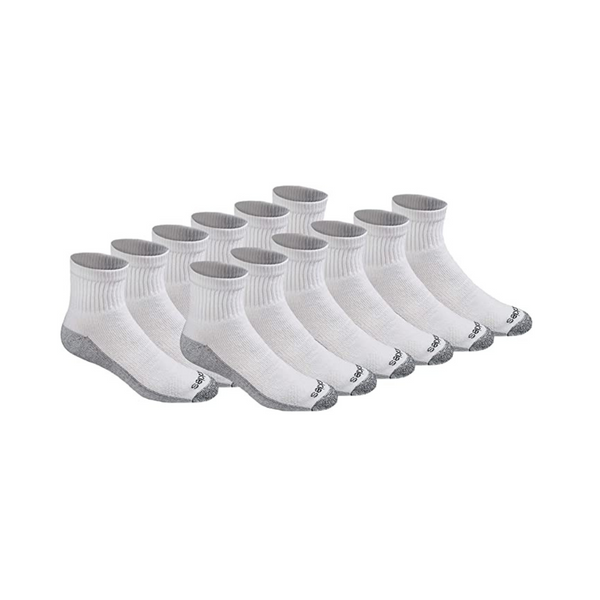 12 Pairs of Dickies Men’s Dri-Tech Moisture Control Quarter Socks