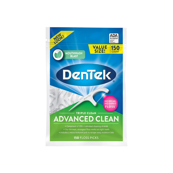 DenTek Triple Clean Advanced Clean - Púas de hilo dental, 150 unidades