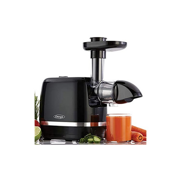 Exprimidor horizontal Omega H3000D Cold Press 365, negro