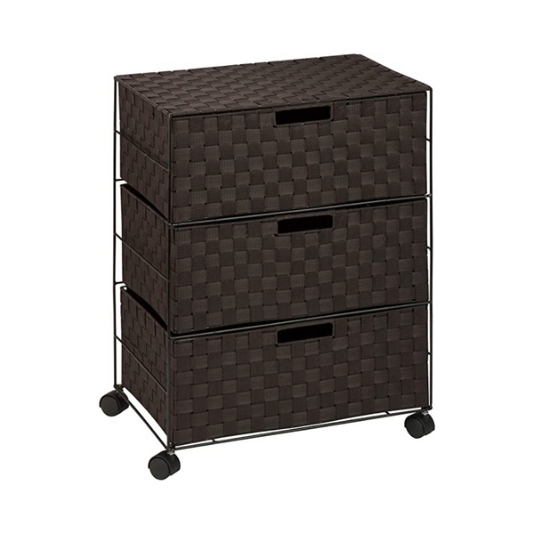 Honey-Can-Do Double Woven 3-Drawer Chest Storage Organizer