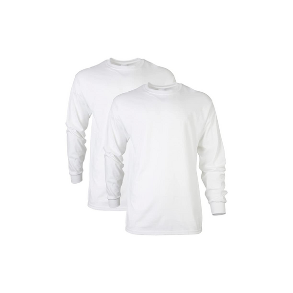 Gildan Camisetas de manga larga de ultra algodón para hombre (paquete de 2)