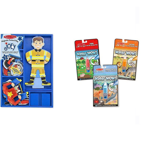 Melissa & Doug Joey Magnetic Pretend Play & Water Wow Bundle
