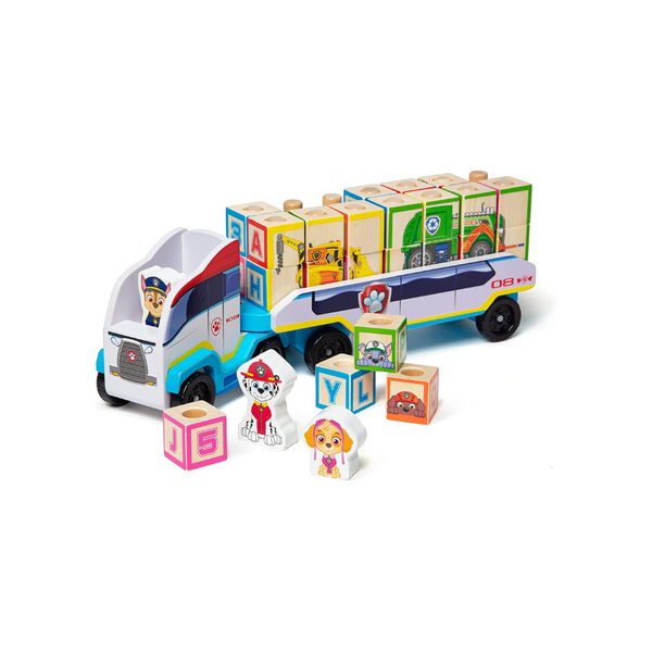 Melissa & Doug PAW Patrol Wooden ABC Block Truck (33 Pieces)