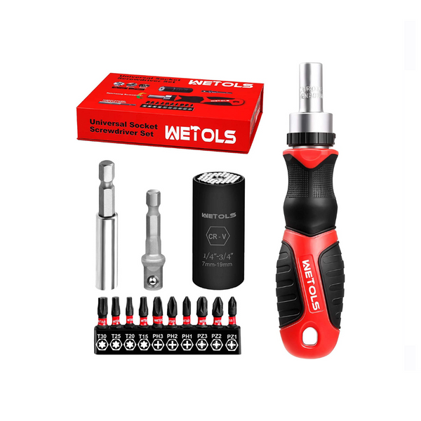 Magnetic Ratchet Screwdriver Set With 10 Bits