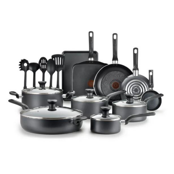 T-fal Easy Care Nonstick Cookware, 20 Piece Set (2 Colors)