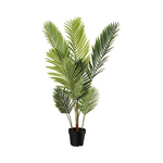 Amazon Basics Artificial Fake Palm Tree Plant with Plastic Planter Pot, 47-Inch