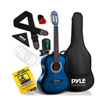 Pyle Beginner 36” Classical Acoustic Guitar w/ Gig Bag, Tuner, Nylon Strings, Picks, Strap