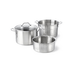 Calphalon Classic Stainless Steel 8-Quart Stock Pot with Steamer and Pasta Insert