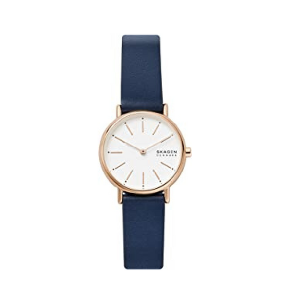 Skagen Women’s Signatur Quartz Analog Stainless Steel and Leather Watch