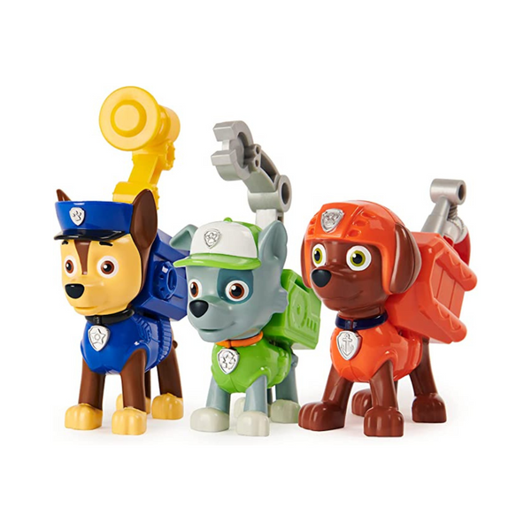 Paw Patrol 3-Pack Action Pack de Figuras Coleccionables con Sonidos y Frases
