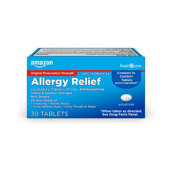 Amazon Basic Care Alivio de alergias Loratadina Tabletas 10 mg