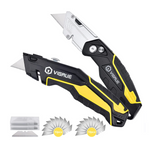Pack of 2 Heavy Duty Utility Knife Box Cutters With 20 Extra Blades