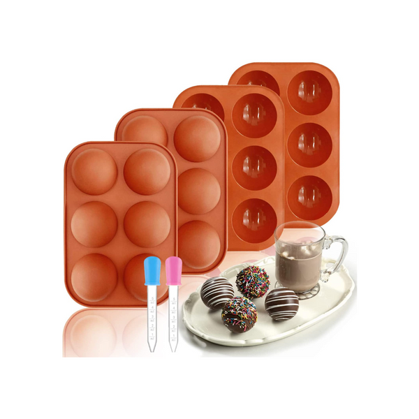 4 Pcs Silicone Molds, Hot Chocolate Bomb Mold