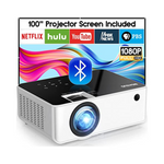 Native 1080P Bluetooth Projector With Screen