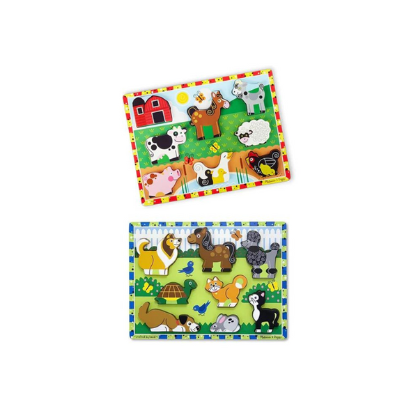 Melissa & Doug Farm Wooden Chunky Puzzle (8 pcs)