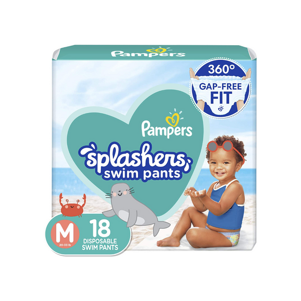 Pampers Splashers Swim Diapers Size M 18 Count