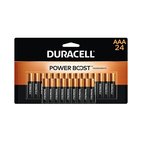 Paquete de 24 pilas AAA Duracell Coppertop con ingredientes Power Boost