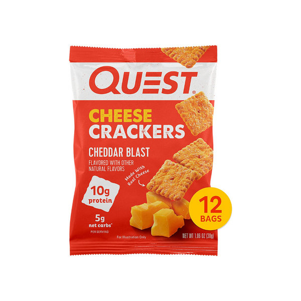 12-Ct 1.06-Oz Quest Nutrition Cheese Crackers (Cheddar Blast)