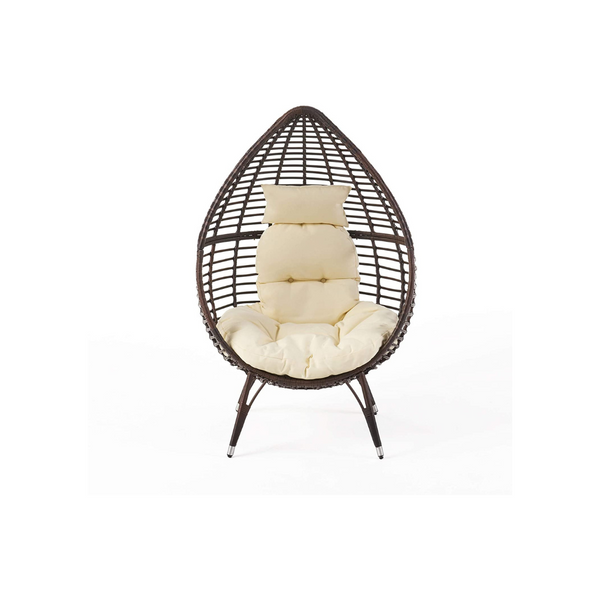 Christopher Knight Home Cutter Teardrop Wicker Lounge Chair with Cushion