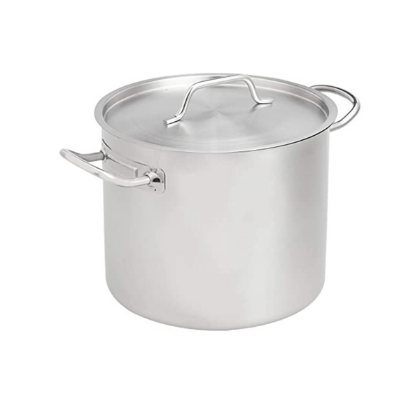 AmazonCommercial 12 Qt. Stainless Steel Aluminum-Clad Stock Pot