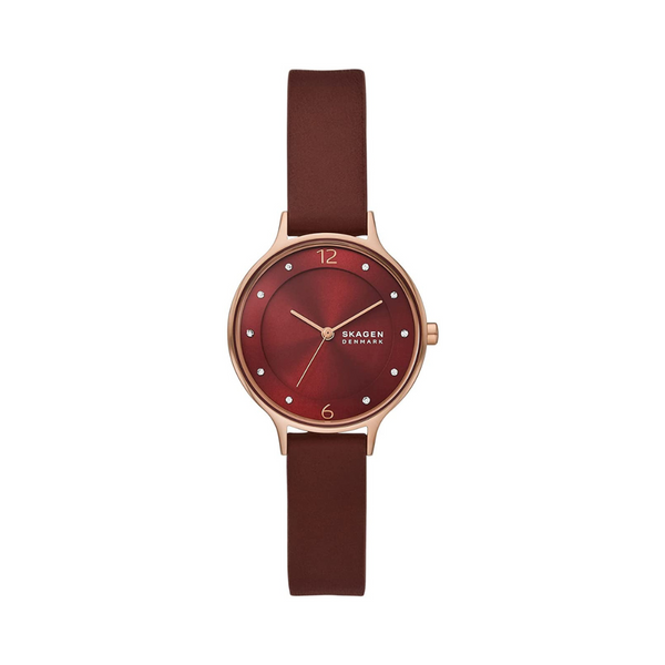 Skagen Reloj de cuarzo con vestido de malla de acero inoxidable Anita para mujer