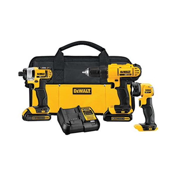 DEWALT 20V MAX Cordless Drill Combo Kit, 3-Tool