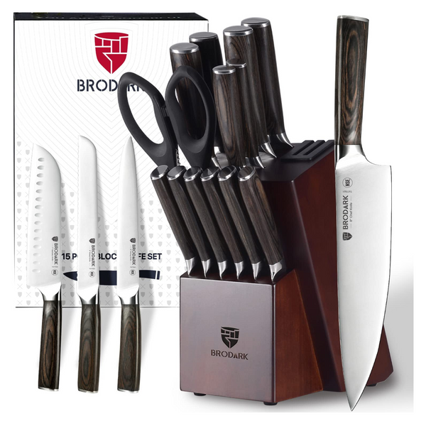 Professional 6 Or 15 Piece Ultra Sharp German Knife Set