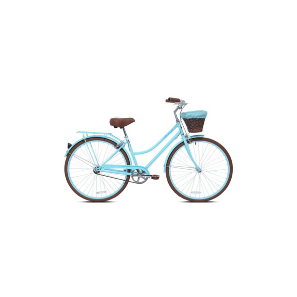 Kent Bicycles 700C Providence Bicicleta de crucero para mujer, azul claro y marrón