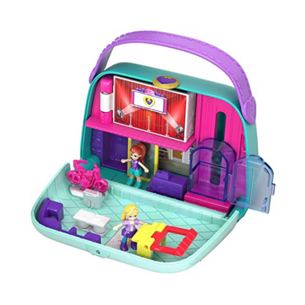 Polly Pocket Pocket World Mini Mall Escape compacto en forma de bolso