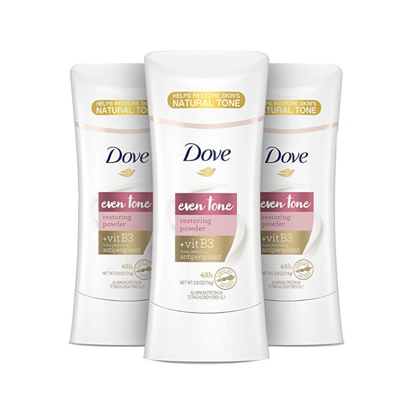 Pack of 3 Dove Even Tone Antiperspirant Deodorant